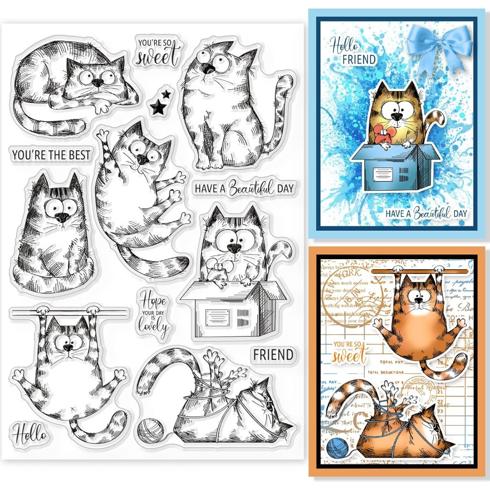 Clear Silicone Stamps For Card Making - 8,3x5,8 дюйма, прозрачные штампы с изображением