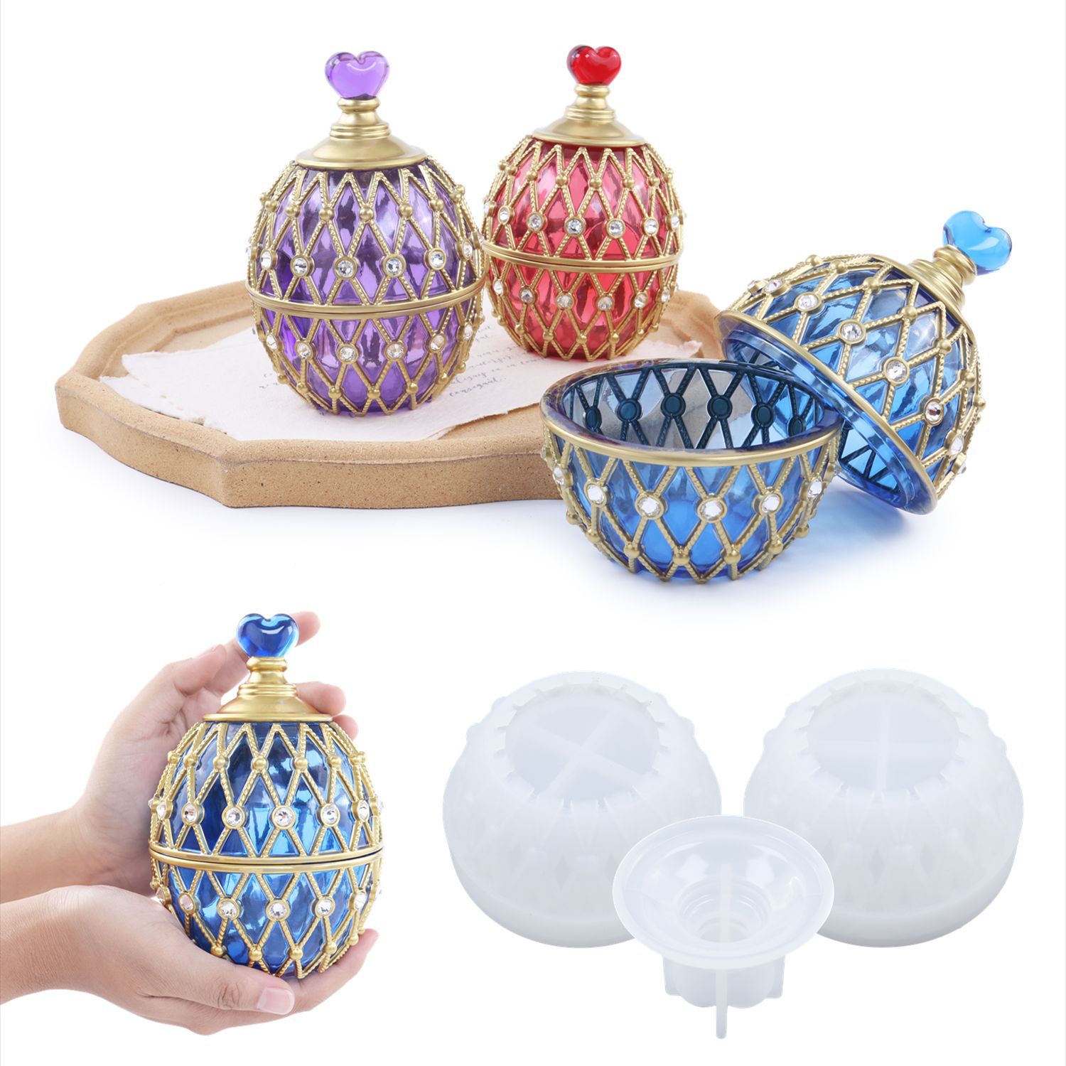 Silicone Epoxy Resin Molds Set - Набор «сделай сам» из двух видов,