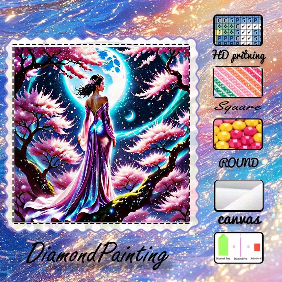5D Diamond Painting Kit Full Drill - 1 шт. 5D набор для алмазной