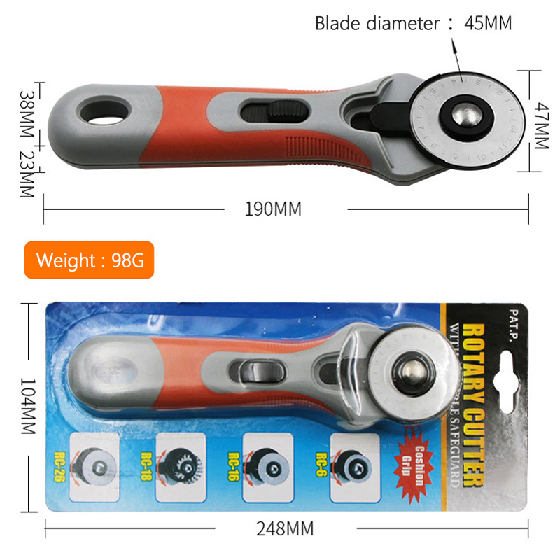 Резак для рукоделия из кожи, 4 – обзор и цена Rotary Cutter For Fabric 45Mm