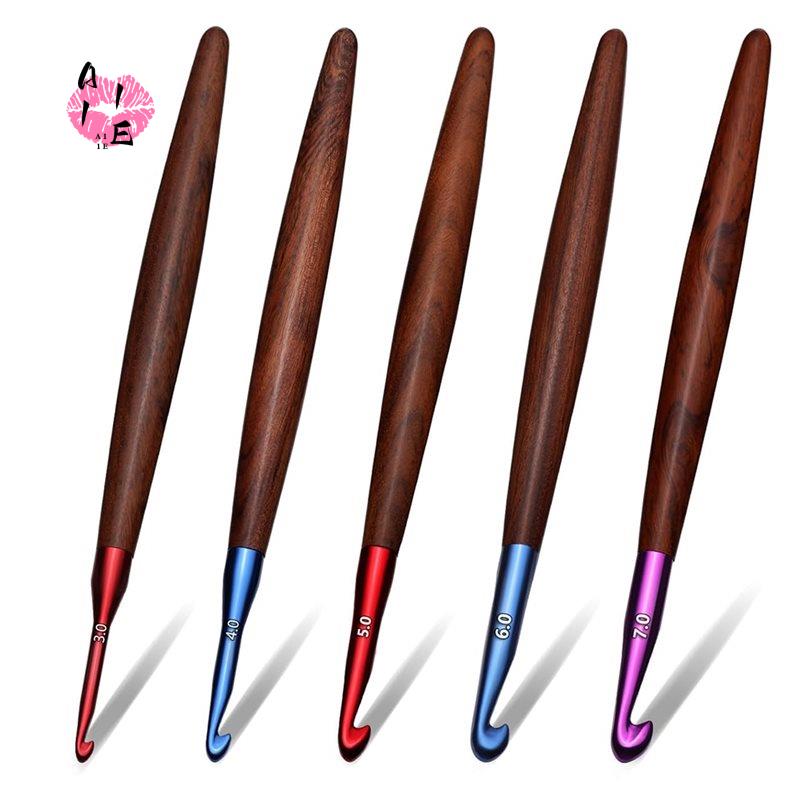 Набор крючков для вязания A11E – обзор и цена Wooden Crochet Hooks Ergonomic Handle