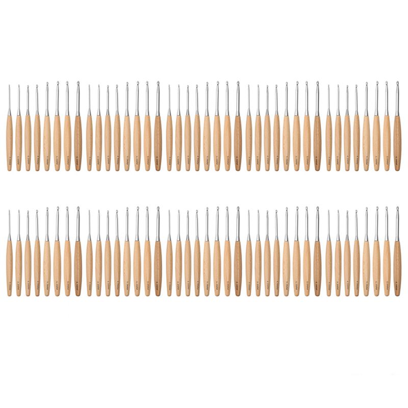SEWS-80 шт. деревянных крючков – обзор и цена Wooden Crochet Hooks Ergonomic Handle