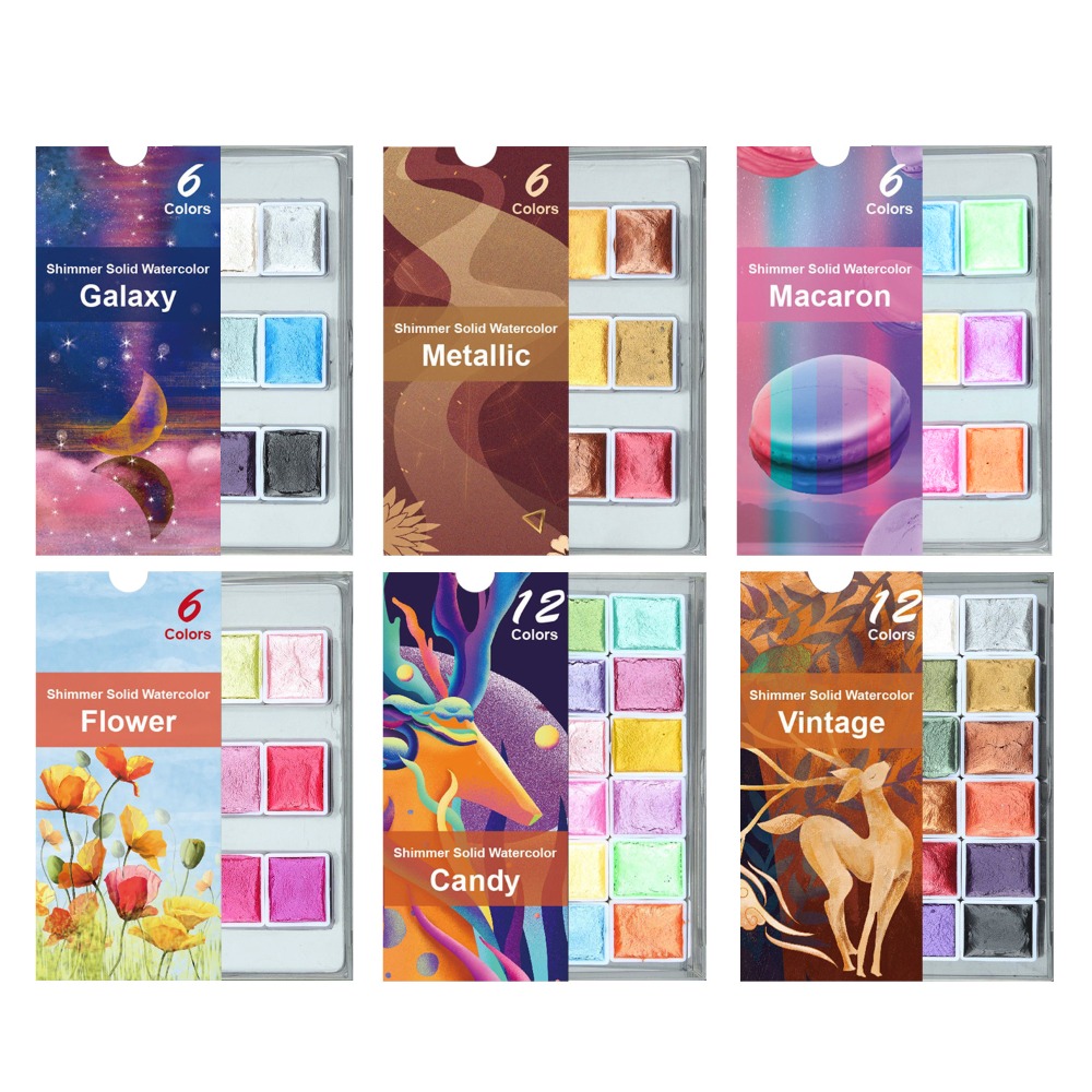 Портативный однотонный набор а – обзор и цена Watercolor Paint Set Solid Pigment