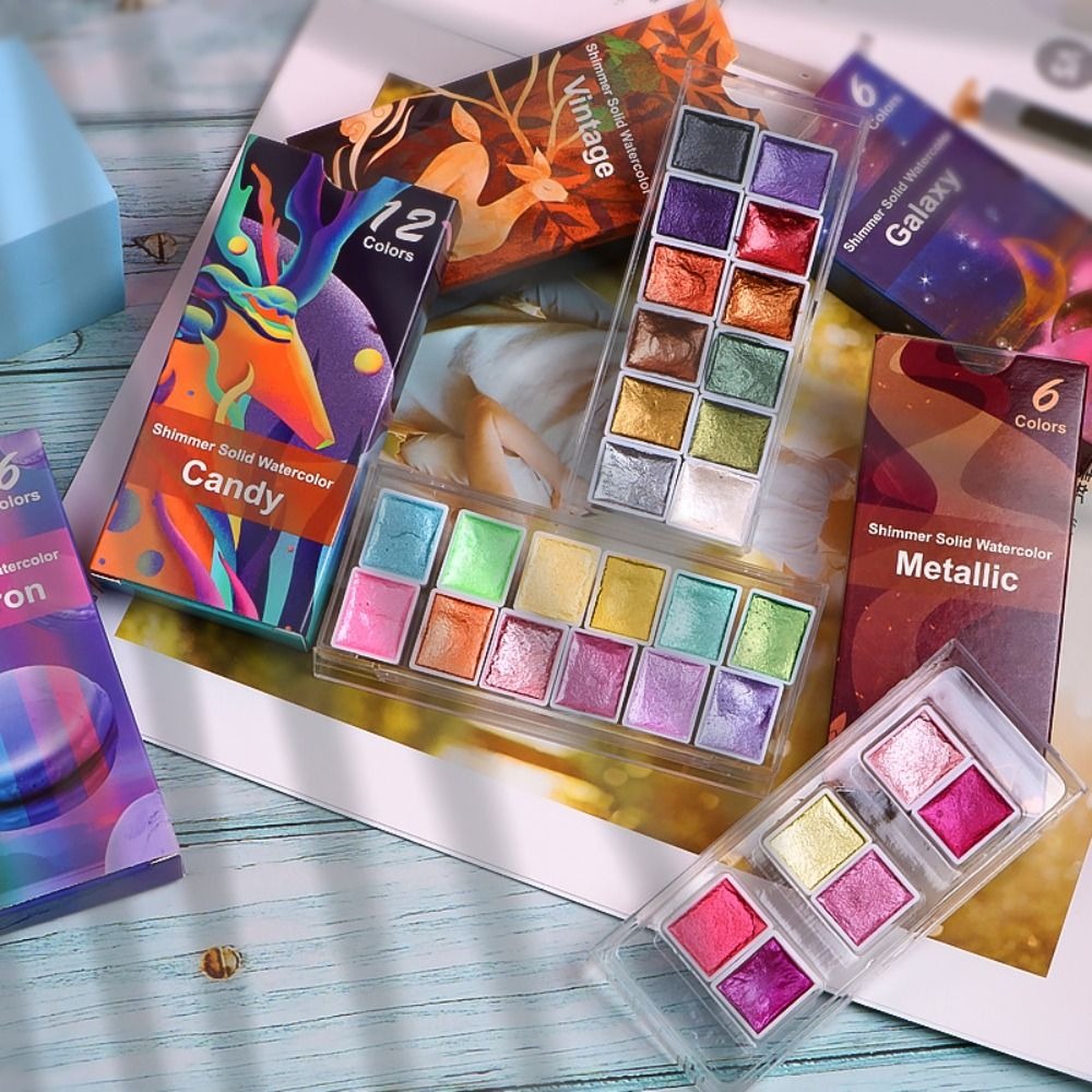 Портативный однотонный набор а – обзор и цена Watercolor Paint Set Solid Pigment