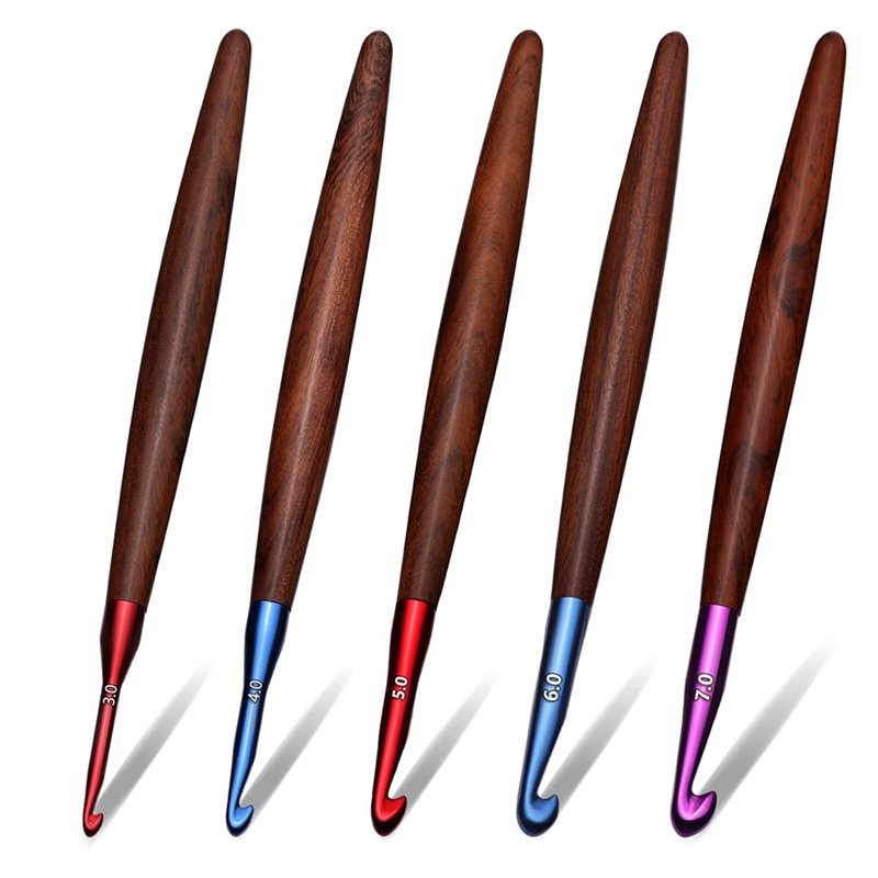 Эргономичные крючки для вязани – обзор и цена Wooden Crochet Hooks Ergonomic Handle