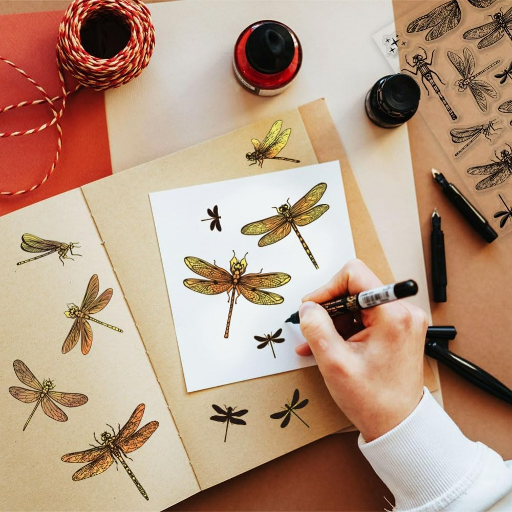 Прозрачные штампы со стрекозой – обзор и цена Clear Silicone Stamps For Card Making