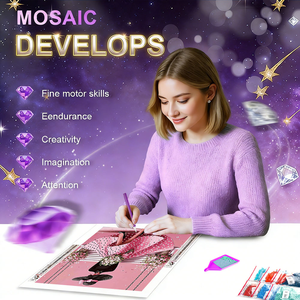 Алмазная мозаика HUACAN: Женск – обзор и цена 5D Diamond Painting Kit Full Drill