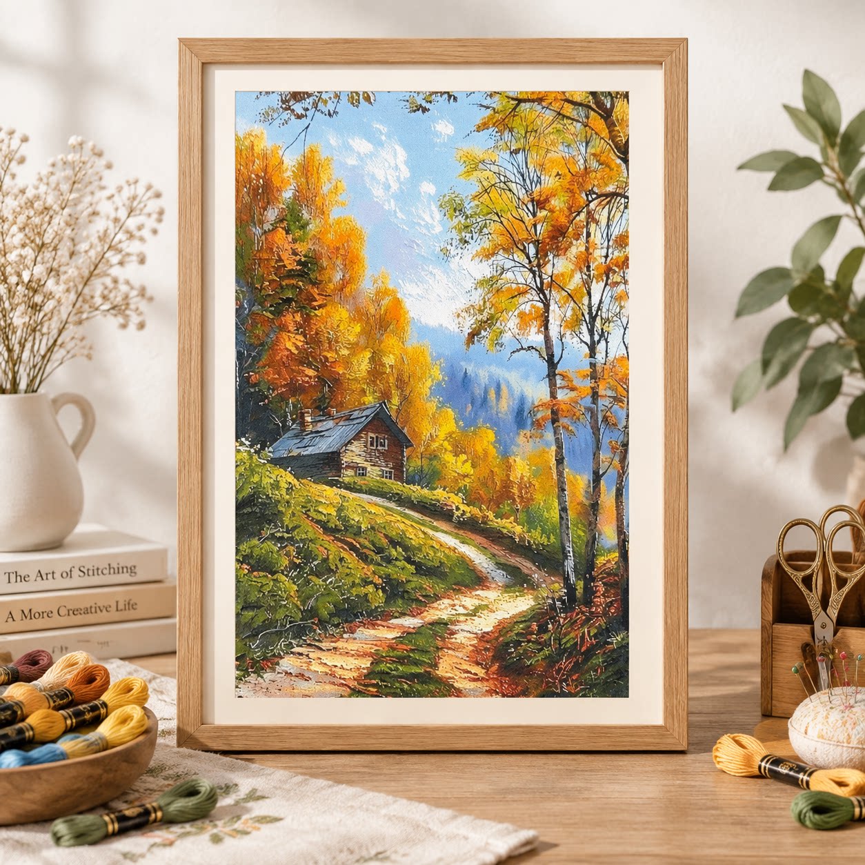 [ZZ9205-Осенняя лесная хижина] – обзор и цена Cross Stitch Stamped Kits Beginners