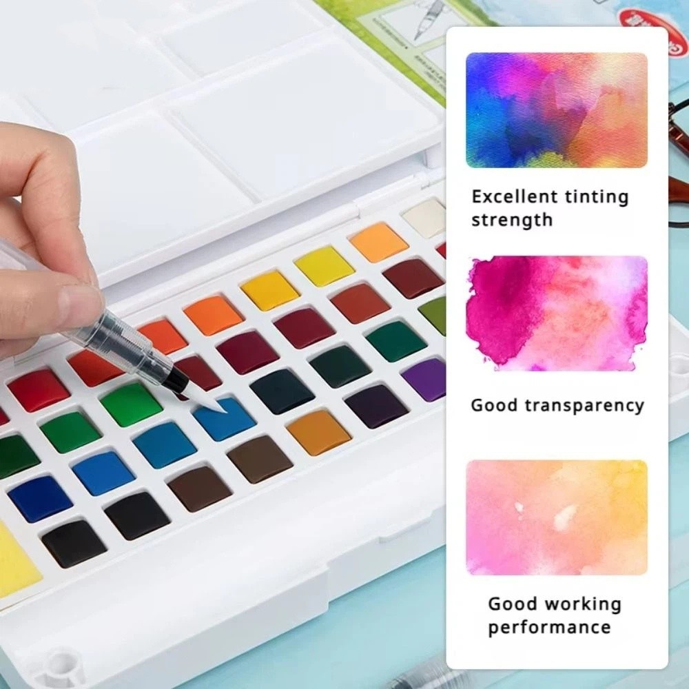 Набор акварельных красок, 12/1 – обзор и цена Watercolor Paint Set Solid Pigment