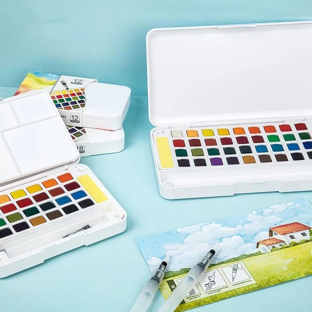 Набор акварельных красок, 12/1 – обзор и цена Watercolor Paint Set Solid Pigment