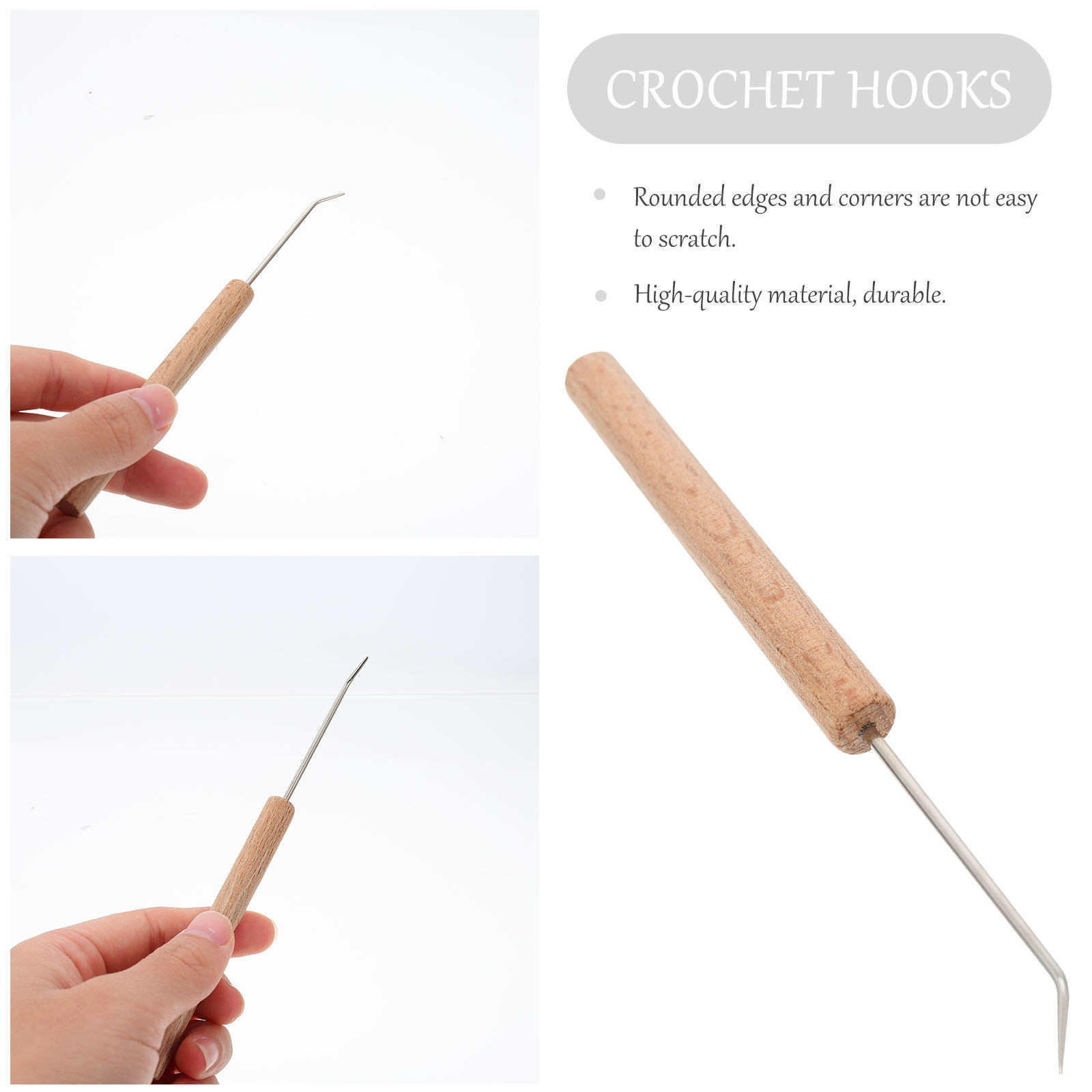 1 шт. Изысканные эргономичные  – обзор и цена Wooden Crochet Hooks Ergonomic Handle