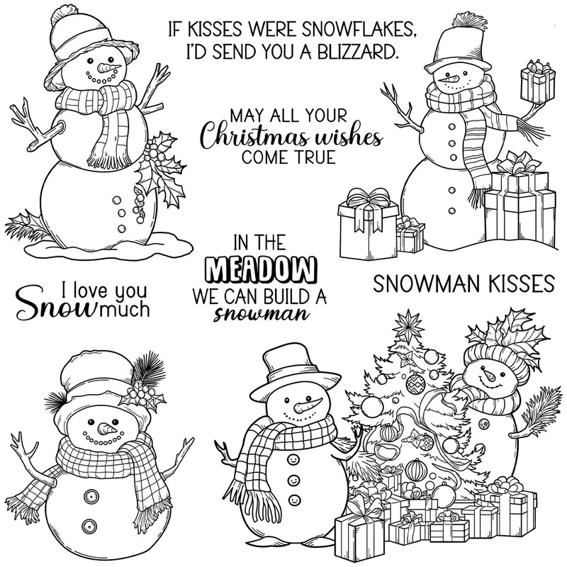 Зимние рождественские вырубные – обзор и цена Clear Silicone Stamps For Card Making